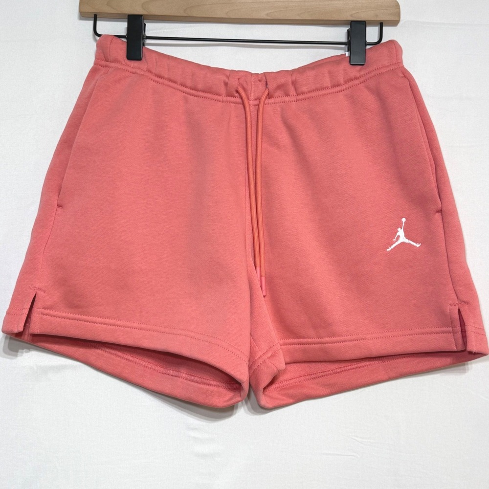 Nike Jordan Brooklyn Fleece Shorts Womens Size XS Pink Loose Fit Jumpman NEW